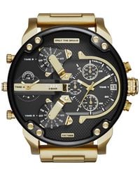 DIESEL - Mr. Daddy 2.0 Gold-tone Ion-plated Stainless Steel Bracelet Watch 57mm Dz7333 - Lyst