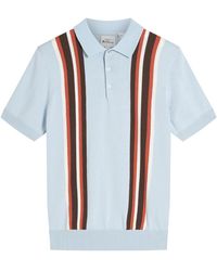 Ben Sherman - Vertical Stripe Short Sleeve Polo Shirt - Lyst