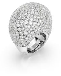Swarovski - Sublima Cocktail White Rhodium Plated Ring - Lyst