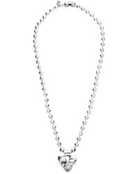Uno De 50 - Sterling Plated Ball Long Necklace - Lyst