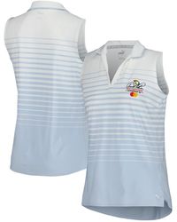PUMA - Arnold Palmer Mattr Stripe Sleeveless V-neck Polo Shirt - Lyst