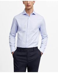 Mango - Slim Fit Structured Dress Shirt - Lyst