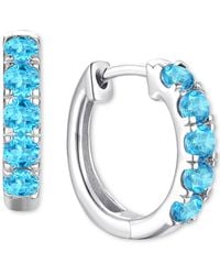 Macy's - Five Stone Small Hoop Earrings (5/8 Ct. T.w. - Lyst