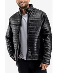 Xray Jeans - Pu Quilted Jacket With Faux Shearling Lining - Lyst