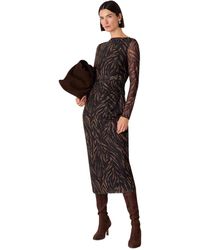 Whistles - Abstract Zebra Mesh Dress - Lyst