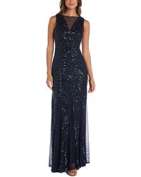 Nightway - Illusion-trim Sequin Gown - Lyst