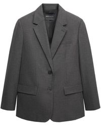 Mango - Selection Wool-blend Stretch Boyfriend Blazer - Lyst