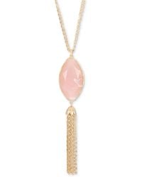 Style & Co. - Stone & Chain Tassel Long Lariat Necklace - Lyst