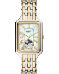 Fossil - Raquel Sun Moon Multifunction Stainless Steel Watch - Lyst