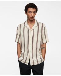 Mango - Striped Bowling Fluid Shirt - Lyst