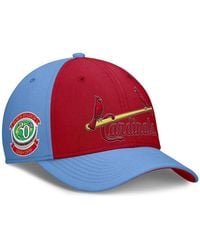 Nike - Light Blue/red St. Louis Cardinals Rise Swoosh Performance Flex Hat - Lyst