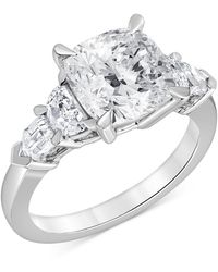Macy's - Badgley Mischka Igi Certified Lab Grown Diamond Cushion-cut Five Stone Engagement Ring (3-3/4 Ct. T.w. - Lyst