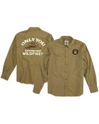 American Needle - Distressed Smokey The Bear Daily Grind Button-up Long Sleeve Shirt - Lyst