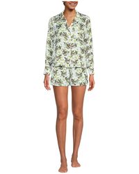 Lands' End - Matte Satin 2 Piece Pajama Set - Lyst