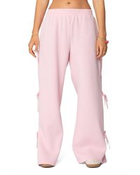 Edikted - Claudette baggy Ribbon Sweatpants - Lyst