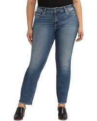 Silver Jeans Co. - Plus Size Suki Curvy-fit Straight-leg Denim Jeans - Lyst