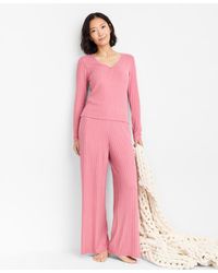 State Of Day - Soft Rib-knit Pajama Set - Lyst