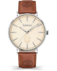 Timberland - Kinsley 3 Hands Leather Strap Watch 42mm - Lyst