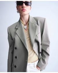 Mango - Selection Flap Pockets Straight Suit Blazer - Lyst