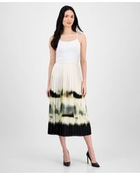 Anne Klein - Pleated Pull-on Midi Skirt - Lyst