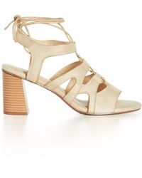 City Chic - Wide Fit Strap Lacey Heel Sandals - Lyst