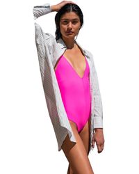 Ansea - The Reversible Tie Back One Piece Swimsuit - Lyst