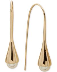 DKNY - Two-tone Bead-tipped Threader Earrings - Lyst