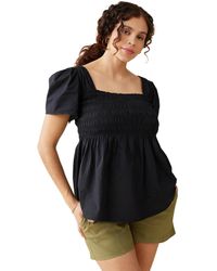 Ingrid & Isabel - Ingrid + Isabel Maternity Ingrid + Isabel Gwen Smocked Woven Top - Lyst