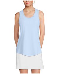 Lands' End - Sleeveless Power Performance Scoop Neck Curved Hem Tunic Tank - Lyst