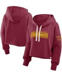 Fanatics - Washington Commanders Oversized Hometown Heritage Cropped Hoodie - Lyst