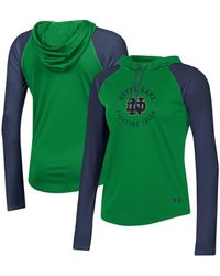 Under Armour - Notre Dame Fighting Irish Gameday Mesh Performance Raglan Hooded Long Sleeve T-shirt - Lyst