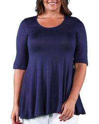 24seven Comfort Apparel - Plus Size Tunic Top - Lyst
