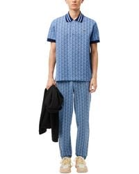 Lacoste - Geo Print Elastic-waist Pants - Lyst