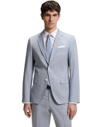 BOSS - Boss By Patterned Chiffon Slim-fit Jacket - Lyst