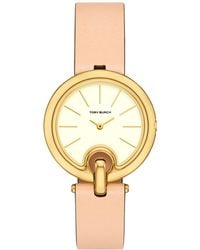 Tory Burch - The Pierced Leather Strap Watch, 36Mm - Lyst