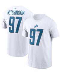 Nike - Aidan Hutchinson Detroit Lions Player Name And Number T-shirt - Lyst