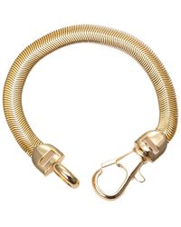By Adina Eden - Solid Large Clasp Wide Snake Chain Bracelet - Lyst