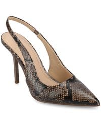 Journee Collection - Elenney Pointed Toe Slingback Pumps - Lyst