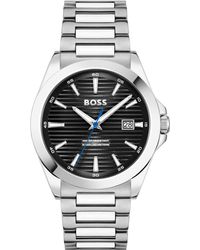 BOSS - Strike Quartz Basic Calendar Stainless Steel Watch 41mm - Lyst