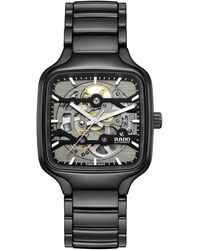 Rado - Swiss Automatic True Square High Tech Ceramic Bracelet Watch 38mm - Lyst