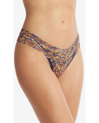 Hanky Panky - Printed Signature Lace Low Rise Thong Underwear - Lyst
