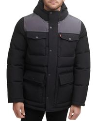 Levi's - Quilted Four Pocket Parka Hoody Jacket - Lyst