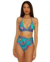 Trina Turk - Mykonos Buckle Banded Halter Top High Waist Bottoms - Lyst