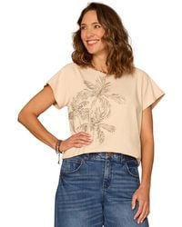 Democracy - Petite Embroidered Crewneck Boyfriend T-shirt - Lyst