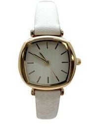 Olivia Pratt - Solid Color Elegant Square Face Faux Leather Watch - Lyst