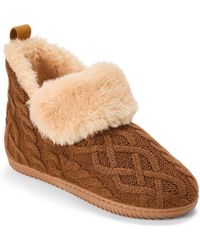 Dearfoams - Moritz Cable-knit Round-toe Bootie Slipper - Lyst