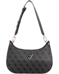 Guess - Meridian Monogram Small Top Zip Shoulder Bag - Lyst