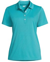 Lands' End - Short Sleeve Solid Active Polo - Lyst