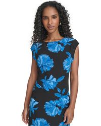 Tommy Hilfiger Jersey Island Leaf Shift Dress in Green | Lyst