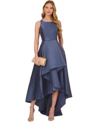 Adrianna Papell - High-low Mikado Gown - Lyst